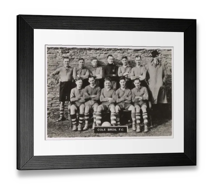 Framed Print : Cole Bros FC football team 1934-1935 Framed Print : Cole Bros FC football team 1934-1935