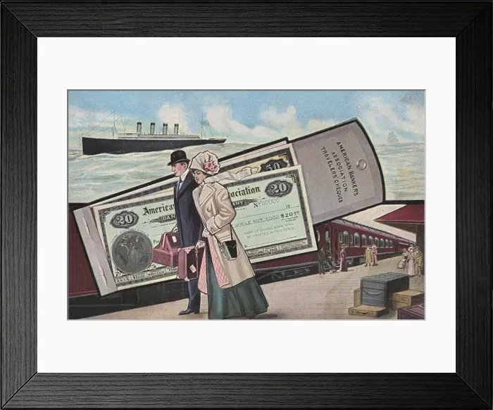 Framed Print : American Bankers Association Travellers Cheques Framed Print : American Bankers Association Travellers Cheques
