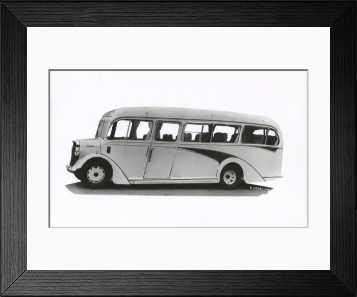 Framed Print : Stylish late1930s Bedford coach - custom body work Framed Print : Stylish late1930s Bedford coach - custom body work