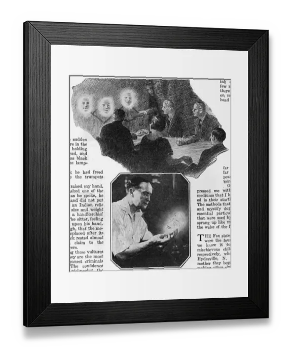 Framed Print : Houdinis Seance Fraud Framed Print : Houdinis Seance Fraud