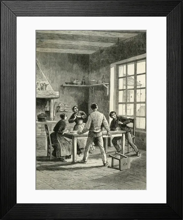 Framed Print : Stone Trowing 1849 Framed Print : Stone Trowing 1849