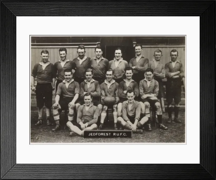 Framed Print : Jedforest RUFC rugby team 1934-1935 Framed Print : Jedforest RUFC rugby team 1934-1935