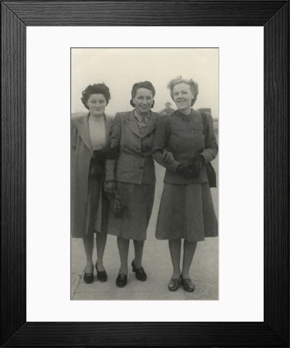 Framed Print : WW2 era - Home front, Three women on holiday - Isle of Wight Framed Print : WW2 era - Home front, Three women on holiday - Isle of Wight
