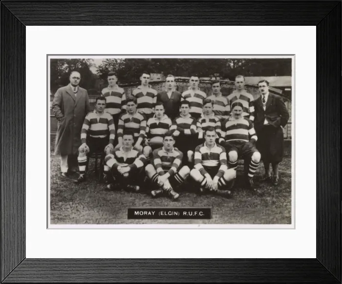 Framed Print : Moray (Elgin) RUFC rugby team 1934-1935