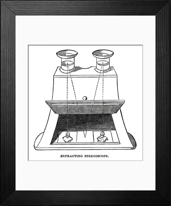 Framed Print : Refracting stereoscope, 1852 Framed Print : Refracting stereoscope, 1852
