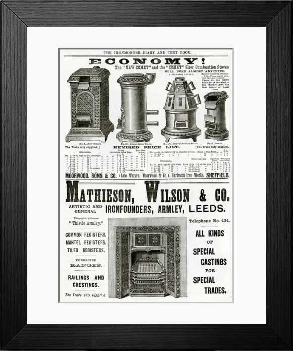 Framed Print : Page from Ironmonger Diary 1889 Framed Print : Page from Ironmonger Diary 1889