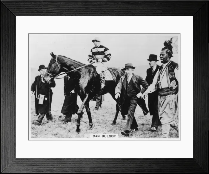 Framed Print : Dan Bulger racehorse and Prince Monolulu at the races Framed Print : Dan Bulger racehorse and Prince Monolulu at the races