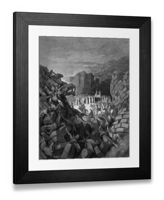 Framed Print : Old Testament bible scene: Siege of Jericho Framed Print : Old Testament bible scene: Siege of Jericho