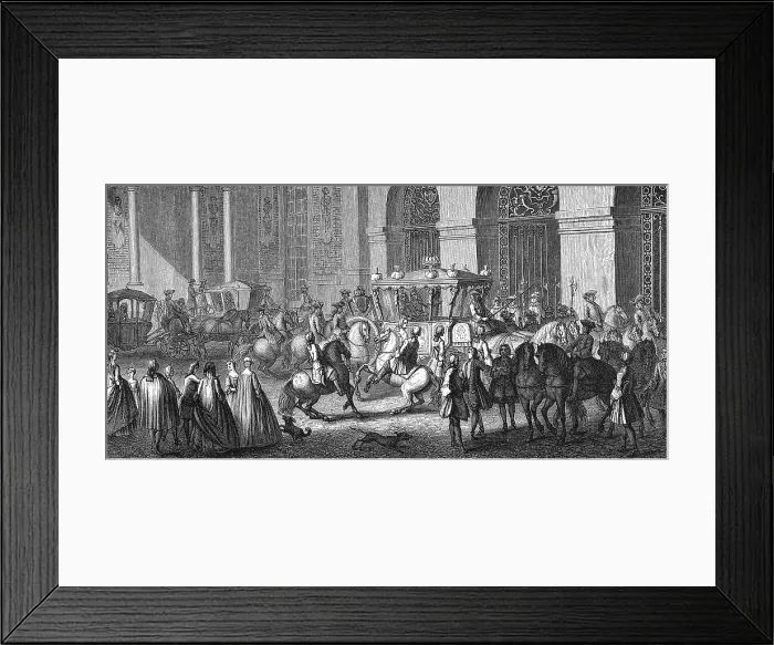 Framed Print : Ambassador arrives at the Palais de Versailles, France Framed Print : Ambassador arrives at the Palais de Versailles, France