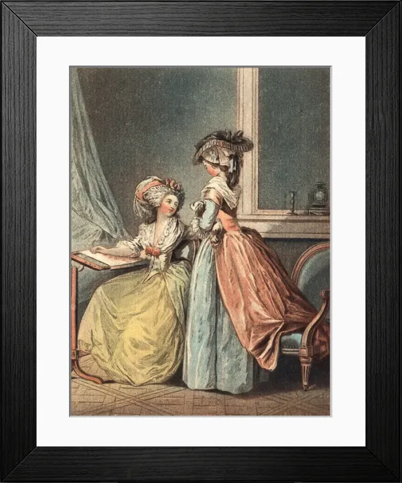 Framed Print : Aristocratic ladies, circa 1770 Framed Print : Aristocratic ladies, circa 1770