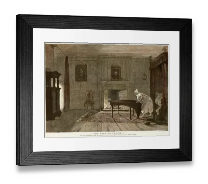 Framed Print : Paranormal: haunted bedroom, 1889 Framed Print : Paranormal: haunted bedroom, 1889