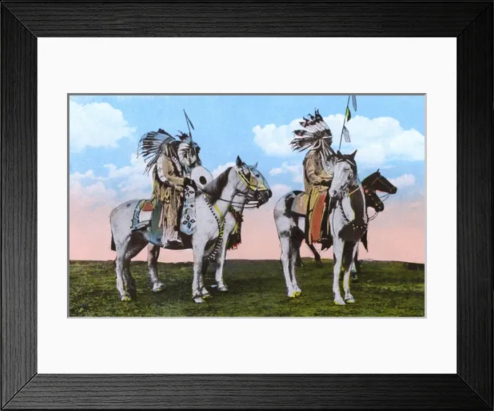 Framed Print : Western Canada - Blackfoot Indian Chiefs Framed Print : Western Canada - Blackfoot Indian Chiefs