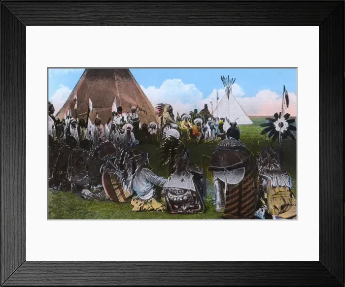 Framed Print : Western Canada - General Pow-Wow - Old Hudsons Bay Post Framed Print : Western Canada - General Pow-Wow - Old Hudsons Bay Post