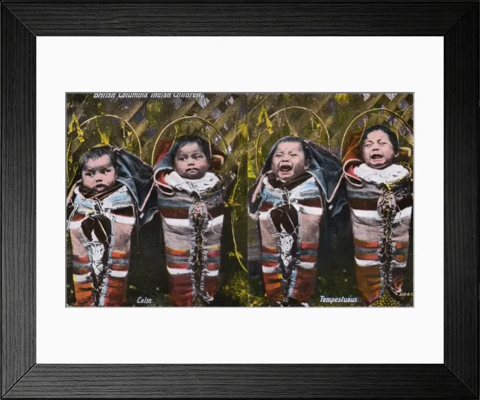Framed Print : Western Canada - British Columbia Indian Children Framed Print : Western Canada - British Columbia Indian Children