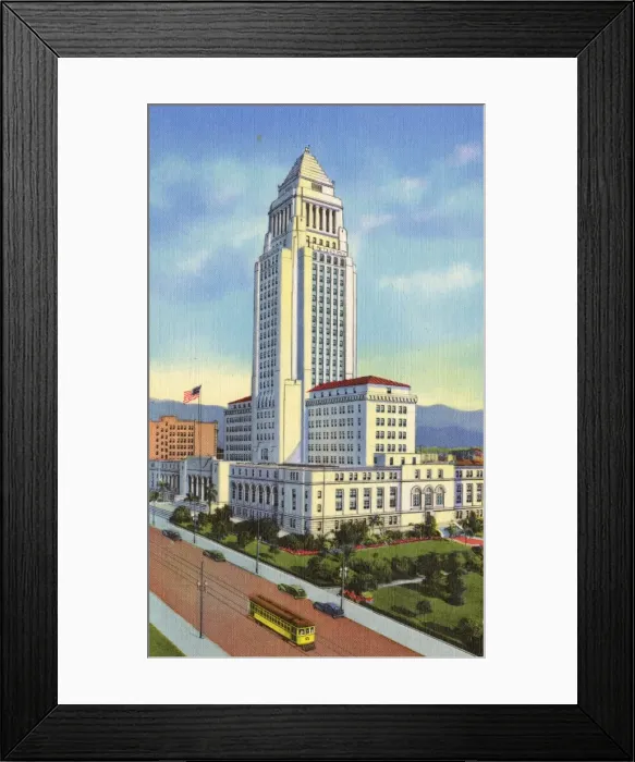 Framed Print : Los Angeles, California - City Hall Framed Print : Los Angeles, California - City Hall