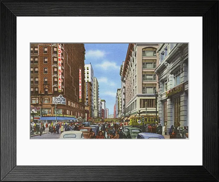 Framed Print : Los Angeles, California - Crowds - 7th Street at Broadway Framed Print : Los Angeles, California - Crowds - 7th Street at Broadway