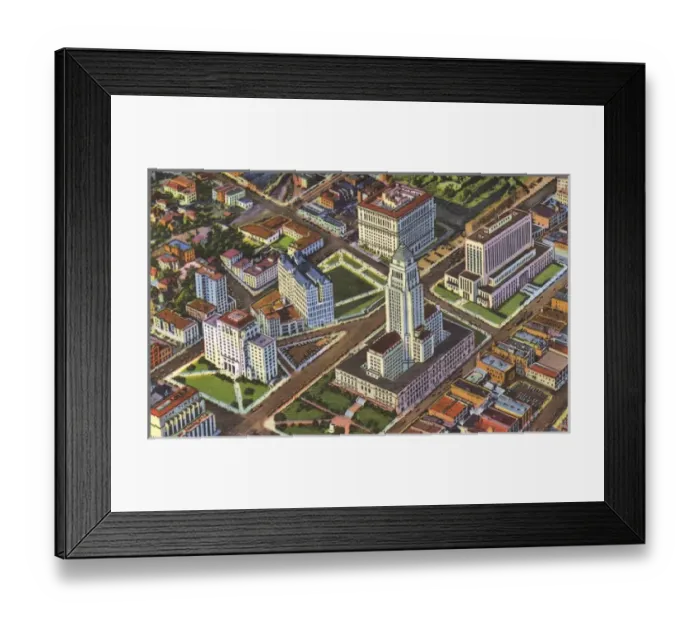 Framed Print : Los Angeles, California - Civic Center - City Hall etc Framed Print : Los Angeles, California - Civic Center - City Hall etc