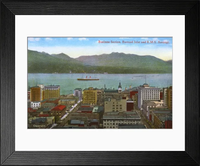Framed Print : Vancouver, British Columbia, Canada - Business District Framed Print : Vancouver, British Columbia, Canada - Business District