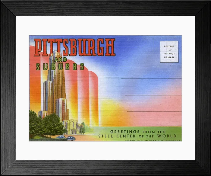 Framed Print : Pittsburgh, Pennsylvania, USA - Cover of Souvenir Booklet Framed Print : Pittsburgh, Pennsylvania, USA - Cover of Souvenir Booklet