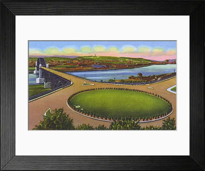 Framed Print : Pittsburgh, Pennsylvania, USA - McKees Rocks Bridge Framed Print : Pittsburgh, Pennsylvania, USA - McKees Rocks Bridge