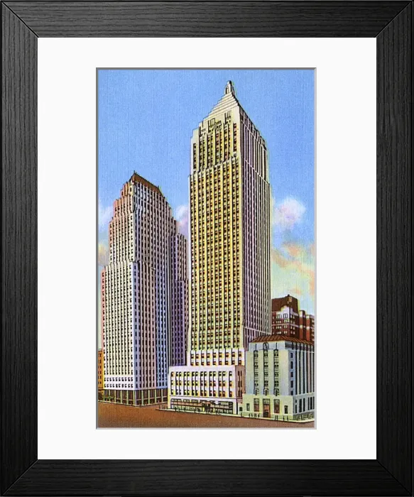 Framed Print : Pittsburgh, Pennsylvania, USA - Koppers and Gulf Buildings Framed Print : Pittsburgh, Pennsylvania, USA - Koppers and Gulf Buildings