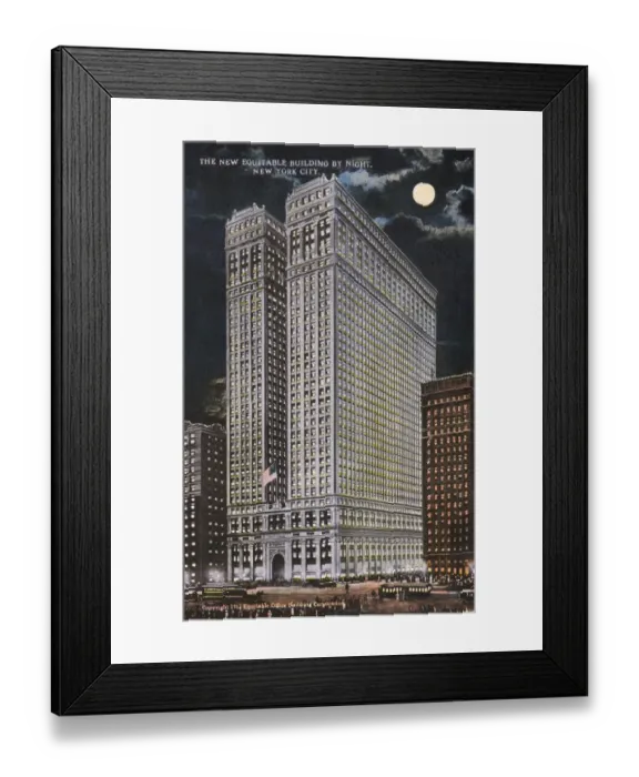 Framed Print : New York City, USA - The New Equitable Building by night Framed Print : New York City, USA - The New Equitable Building by night