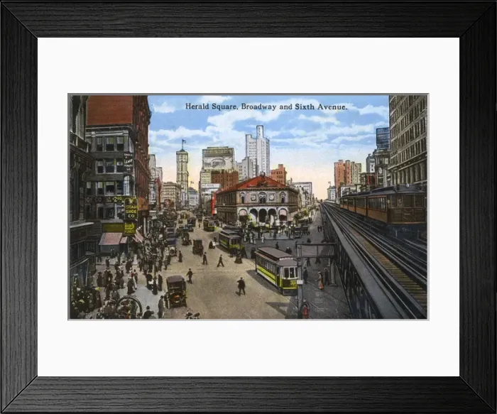 Framed Print : New York City, USA - Herald Square, Broadway and 6th Avenue Framed Print : New York City, USA - Herald Square, Broadway and 6th Avenue