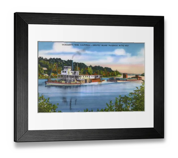 Framed Print : Sacramento, California, USA - Sacramento River