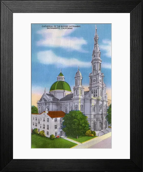 Framed Print : Sacramento, California, Cathedral of the Blessed Sacrament Framed Print : Sacramento, California, Cathedral of the Blessed Sacrament