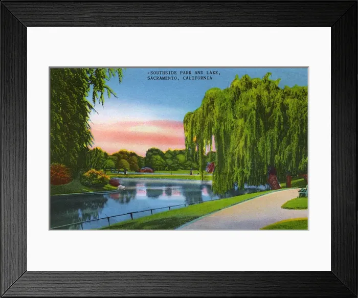 Framed Print : Sacramento, California, USA - Southside Park and Lake Framed Print : Sacramento, California, USA - Southside Park and Lake
