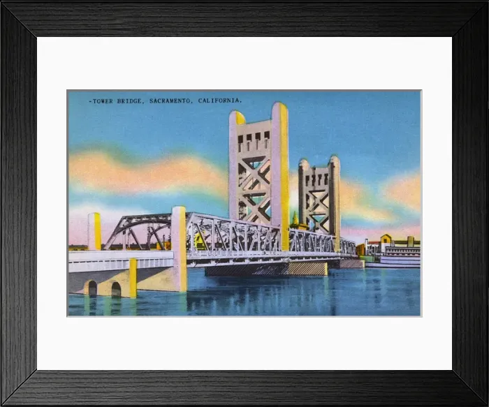 Framed Print : Sacramento, California, USA - Tower Bridge Framed Print : Sacramento, California, USA - Tower Bridge