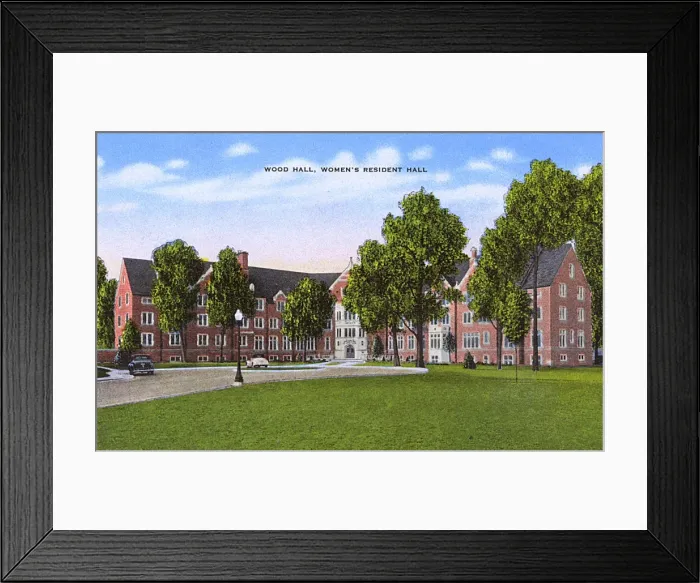 Framed Print : Purdue University, Lafayette, Indiana, USA - Wood Hall Framed Print : Purdue University, Lafayette, Indiana, USA - Wood Hall