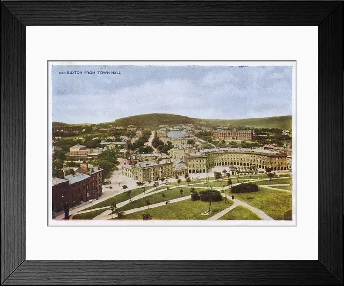 Framed Print : View of Buxton, Derbyshire, from the town hall Framed Print : View of Buxton, Derbyshire, from the town hall