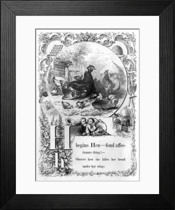 Framed Print : The Mothers Picture Alphabet -- H Framed Print : The Mothers Picture Alphabet -- H