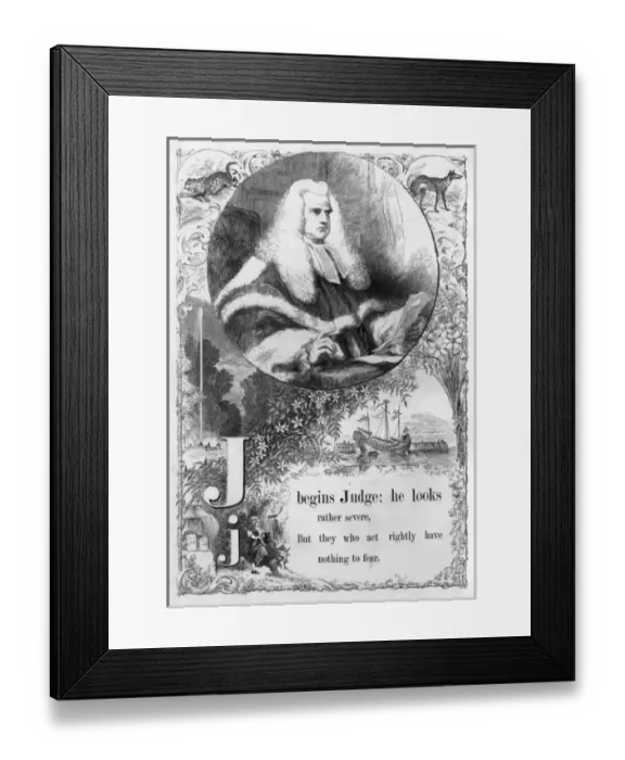 Framed Print : The Mothers Picture Alphabet -- J Framed Print : The Mothers Picture Alphabet -- J
