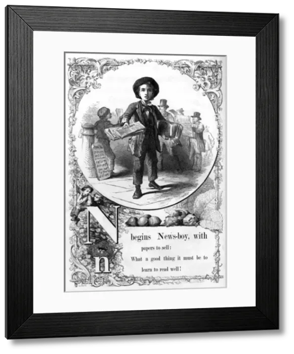Framed Print : The Mothers Picture Alphabet -- N Framed Print : The Mothers Picture Alphabet -- N