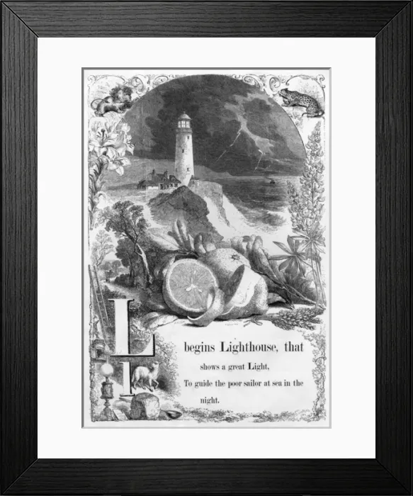 Framed Print : The Mothers Picture Alphabet -- L Framed Print : The Mothers Picture Alphabet -- L