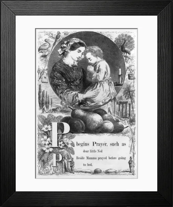 Framed Print : The Mothers Picture Alphabet -- P Framed Print : The Mothers Picture Alphabet -- P