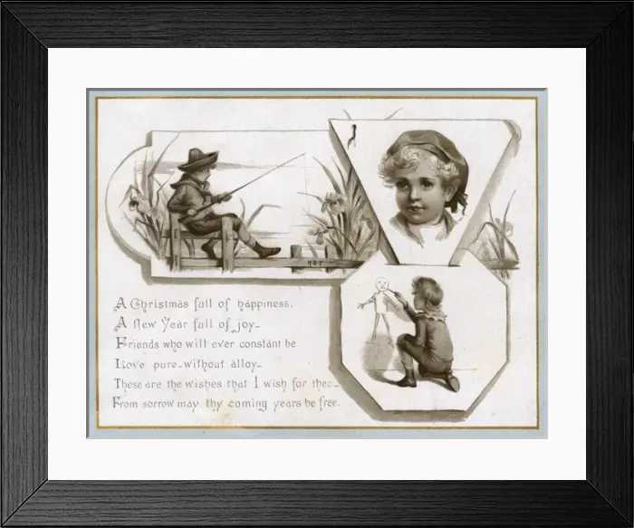 Framed Print : Christmas Greetings - Scenes of Children Framed Print : Christmas Greetings - Scenes of Children