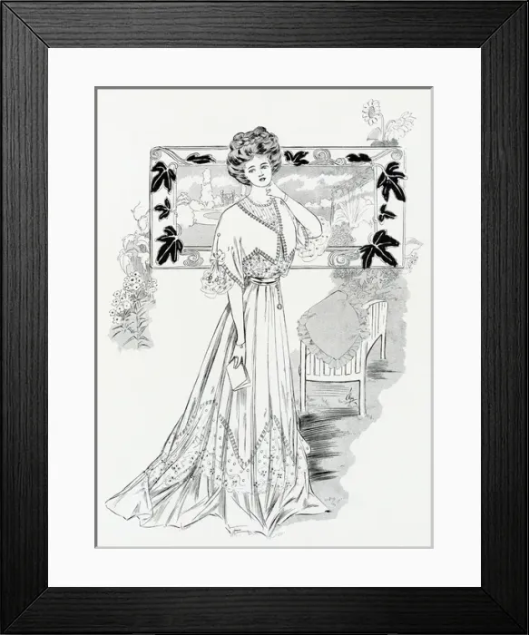 Framed Print : Garden dress 1907 Framed Print : Garden dress 1907
