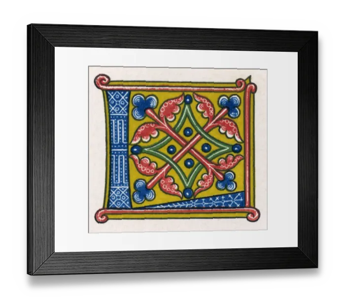 Framed Print : Illuminated letter L Framed Print : Illuminated letter L