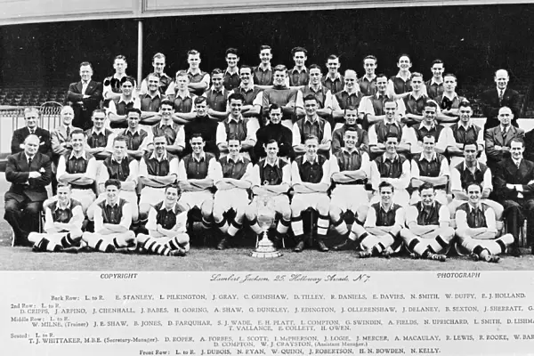 Arsenal Football Club team and officials 1948-1949