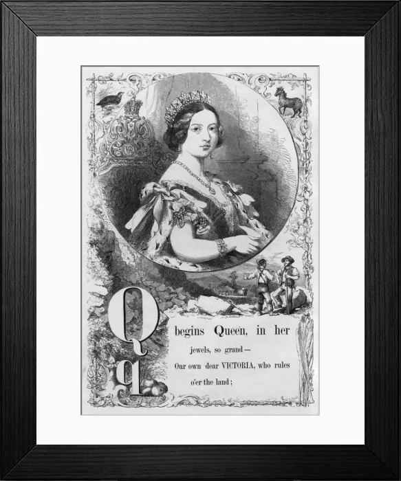 Framed Print : The Mothers Picture Alphabet -- Q Framed Print : The Mothers Picture Alphabet -- Q