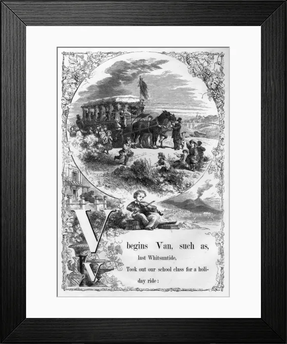 Framed Print : The Mothers Picture Alphabet -- V Framed Print : The Mothers Picture Alphabet -- V