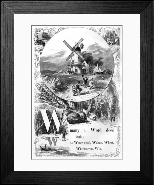 Framed Print : The Mothers Picture Alphabet -- W Framed Print : The Mothers Picture Alphabet -- W