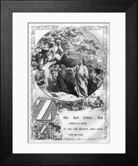 Framed Print : The Mothers Picture Alphabet -- Z Framed Print : The Mothers Picture Alphabet -- Z