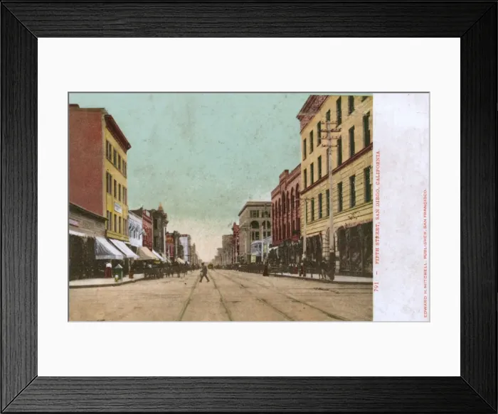 Framed Print : Fifth Street, San Diego, California, USA Framed Print : Fifth Street, San Diego, California, USA