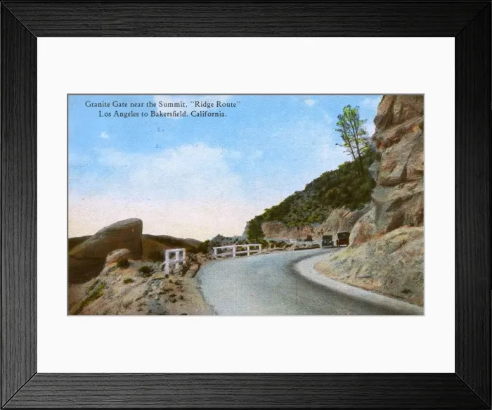Framed Print : Ridge Route between Los Angeles and Bakersfield, USA Framed Print : Ridge Route between Los Angeles and Bakersfield, USA