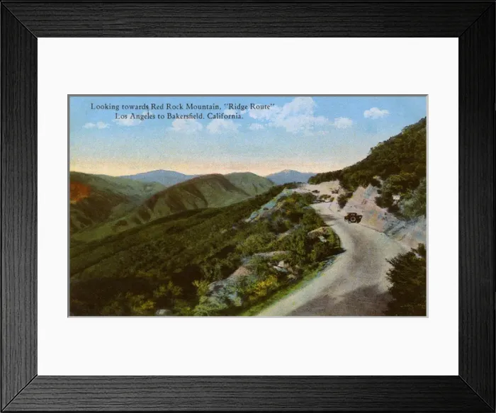 Framed Print : Ridge Route between Los Angeles and Bakersfield, USA Framed Print : Ridge Route between Los Angeles and Bakersfield, USA