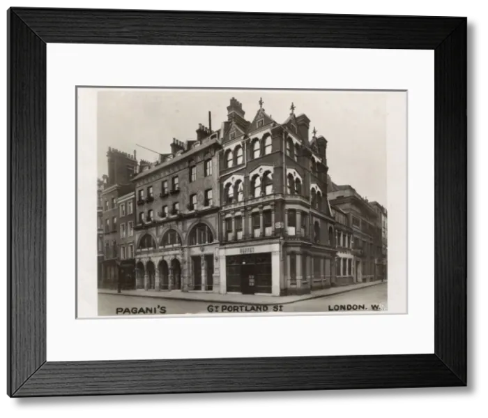Framed Print : Paganis Restaurant, Great Portland Street, London Framed Print : Paganis Restaurant, Great Portland Street, London